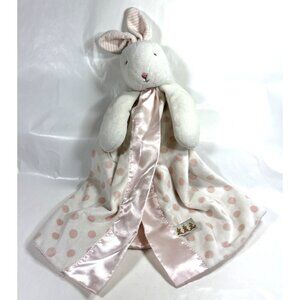 Bunnies By the Bay Carrots Pink Polka Dot Rabbit Lovey Security Blanket